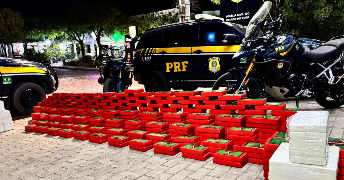 PRF apreende 490 kg de cocaína escondidos em caminhão na BR-135