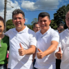 Rubens Vieira acompanha Rafael Fonteles em inauguração de asfaltamento em Agricolândia