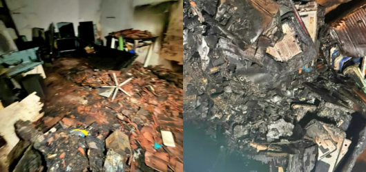 Incêndio de grandes proporções destrói loja de eletrônicos em     Bocaina