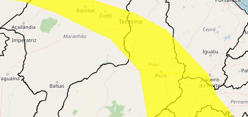 Inmet emite alerta de chuva e baixa umidade para mais de 100 cidades no Piauí