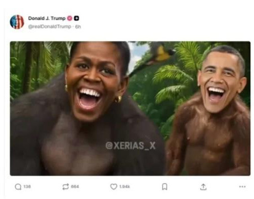Post de Trump usa montagem com casal Obama e retoma ataques eleitorais