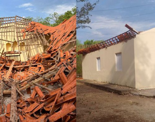 Teto de capela desaba na zona rural de José de Freitas e ninguém ficou ferido