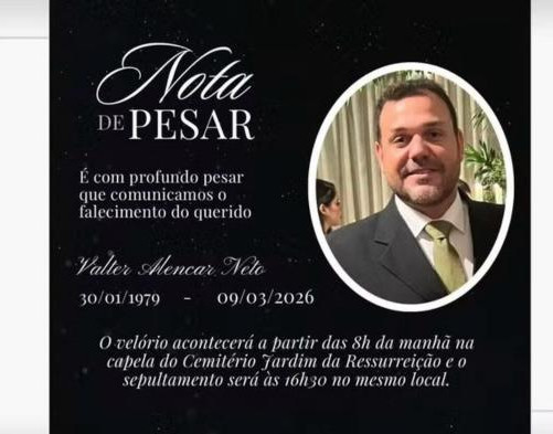 Morre aos 47 anos Valter Alencar Neto, neto do fundador da TV Clube