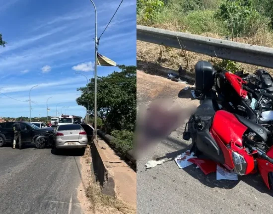 Homem perde a perna em acidente envolvendo cinco veículos na Ponte do Tancredo Neves