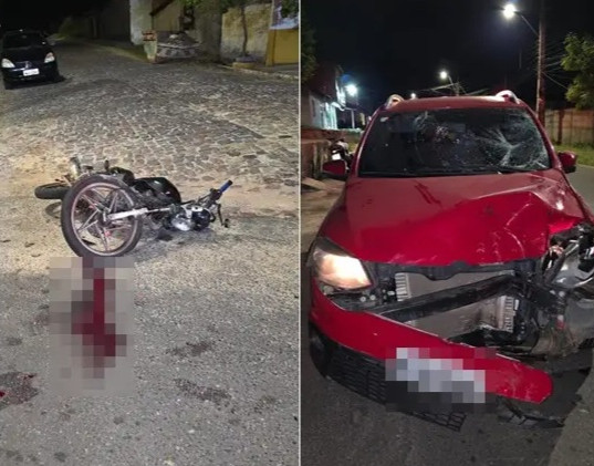 Pai fica gravemente ferido e filha sofre escoriações após atropelamento em Teresina; assista