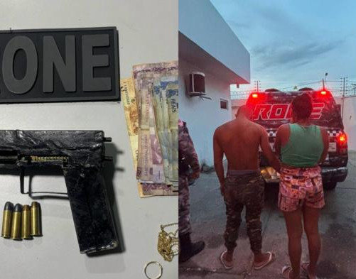 PM prende dois suspeitos por porte ilegal de arma na zona Sul de Teresina