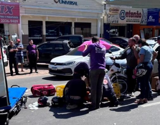 Acidente entre motocicletas deixa mulher ferida na zona Leste de Teresina