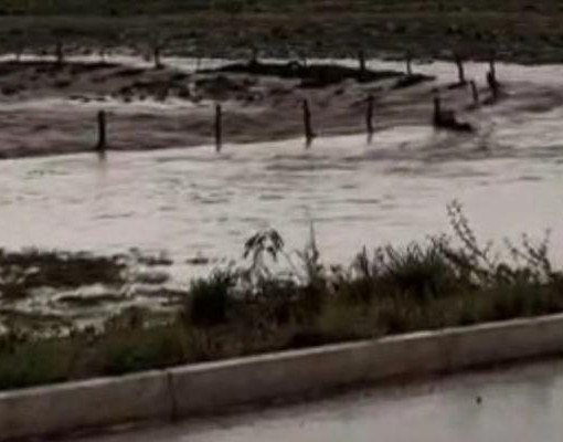 Chuva intensa provoca alagamento e paralisa tráfego na BR-135 em Santa Luz