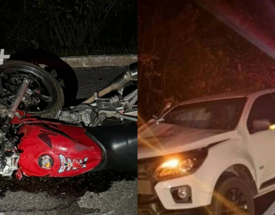 Acidente fatal na BR-343: Mulher morre em colisão entre caminhonete e motocicleta