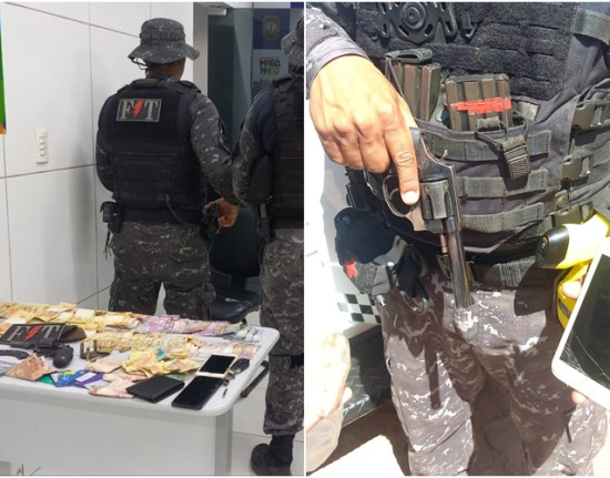 Suspeito de homicídio é preso com arma e R$ 5 mil após perseguição em Timon