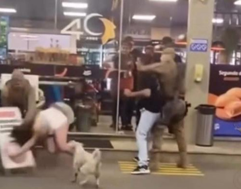 Policial é flagrado agredindo mulher durante ação em Santa Catarina