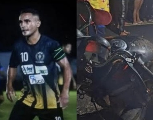 Jogador de futebol morre após colisão entre moto e animal na zona rural de Miguel Alves