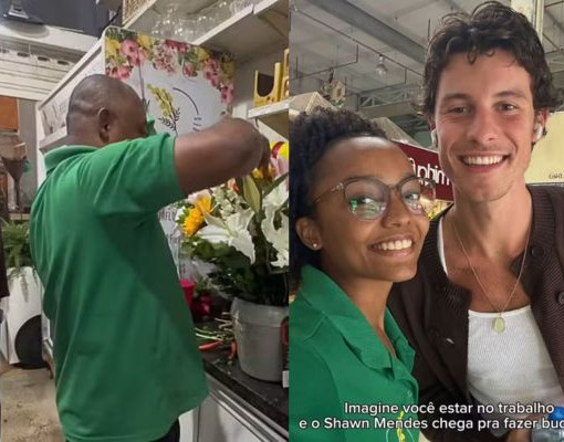 Shawn Mendes surpreende funcionária de floricultura ao aparecer de surpresa em Salvador
