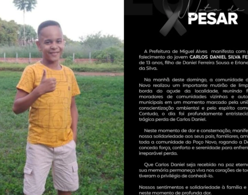 Menino de 13 anos morre afogado durante limpeza de açude no Piauí