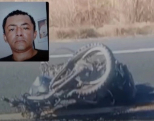 Homem morre após violenta colisão entre moto e carro na BR-235