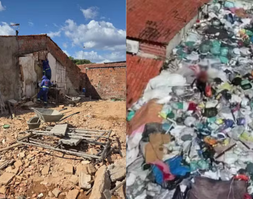 Casa com mais de 45 toneladas de lixo em Teresina é demolida um mês após retirada dos resíduos