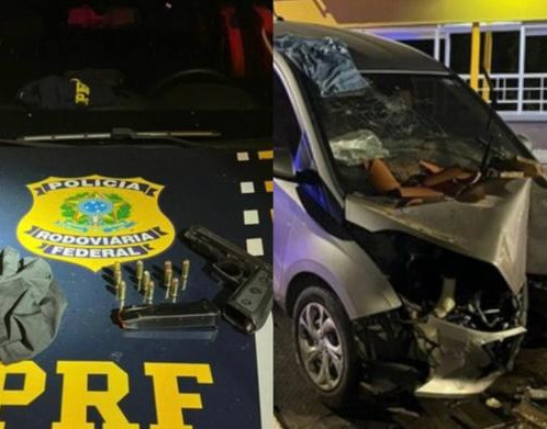 Veículo roubado é recuperado após fuga e colisão na zona urbana de Teresina