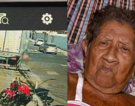 Idosa sobrevive após ser atingida por caminhão estacionado em calçada na capital