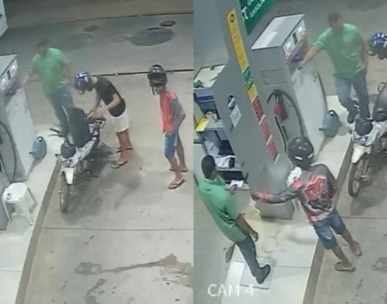 Dupla usa moto roubada, simula compra e assalta posto em Guadalupe