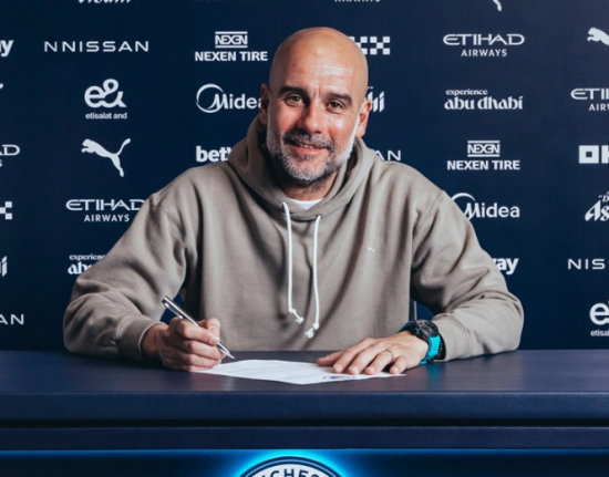 Manchester City renova contrato com Pep Guardiola até o final de 2027