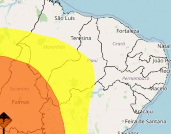 Inmet emite alerta de chuvas intensas para o Piauí com ventos de até 100 km/h