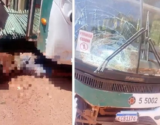 Motorista de ônibus escolar abandona estudantes após atropelar motociclista em Altos