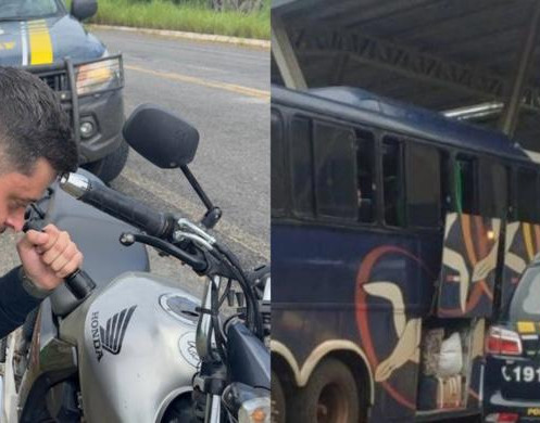 Polícia Rodoviária Federal recupera motocicletas e ônibus com registro de furto