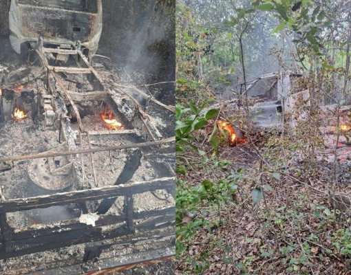 Caminhão de idoso morto após assalto é achado queimado no Piauí