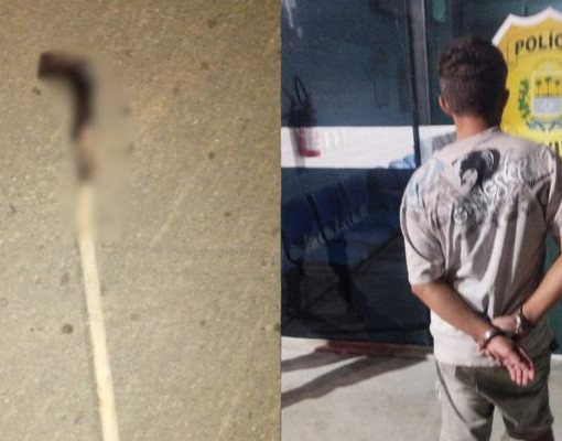Suspeito é preso após agredir idoso com foice e causar ferimentos graves