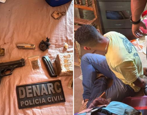Suspeito de tráfico é preso com drogas e arma na zona Leste de Teresina