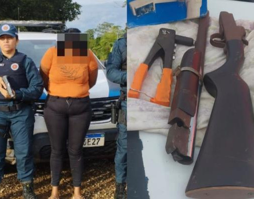 Mulher é presa com espingarda roubada escondida em ônibus em Teresina