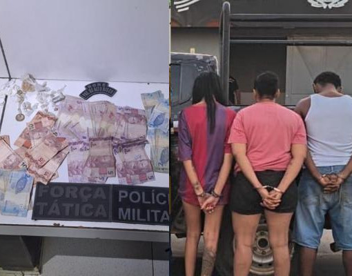 Três pessoas são presas suspeitas de tráfico de drogas em Água Branca