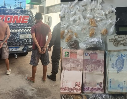 Operação da PM fecha ponto de drogas e prende dois suspeitos em Teresina