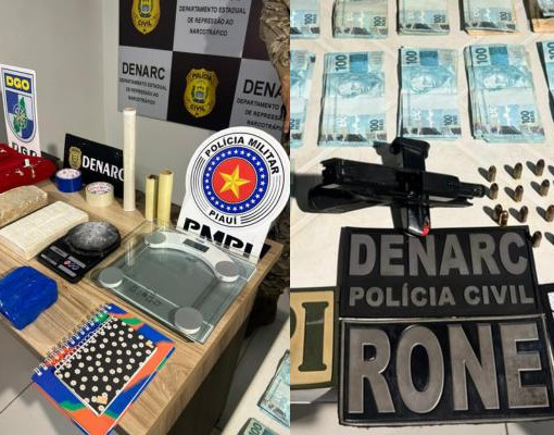 Denarc apreende drogas e dinheiro em residência no bairro Deus Quer, zona Sudeste de Teresina