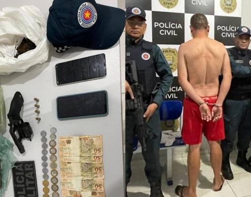 Suspeito é detido com arma e entorpecentes em operação policial no Piauí