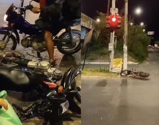 Moto roubada é abandonada após colisão e suspeito foge na zona Sul de Teresina