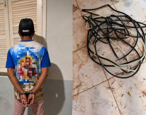 Homem é preso suspeito de furtar fios e deixar escolas sem energia em Altos