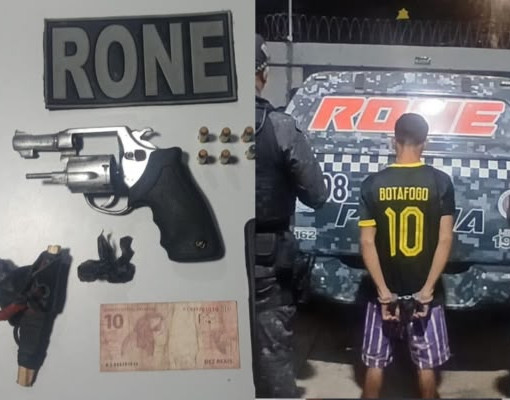 PM captura homem que tentou abandonar arma durante perseguição em Teresina