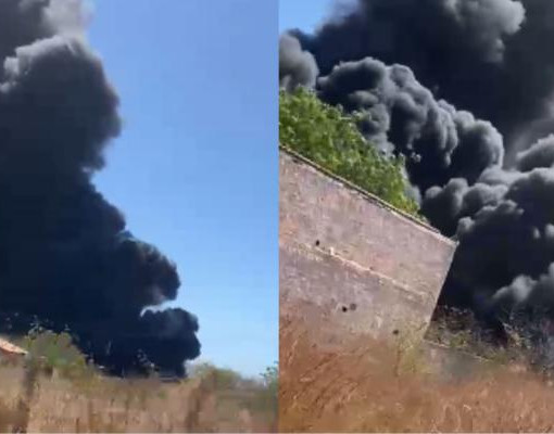 Fábrica de recicláveis é atingida por incêndio  em Picos