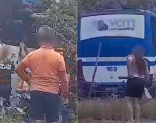 Ônibus sai da pista na BR-343, entre Altos e Campo Maior e deixa passageiros feridos