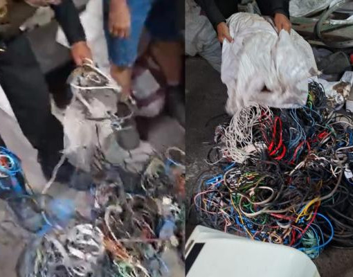 Duas pessoas são presas durante operação contra venda de fios de metal furtados em Teresina