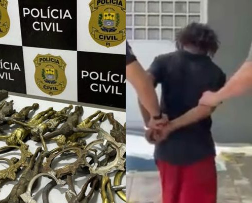Suspeito é preso por furtar túmulos e vender itens religiosos em Teresina