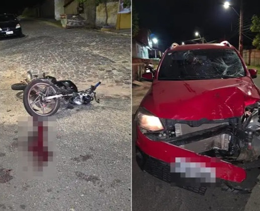 Pai fica gravemente ferido e filha sofre escoriações após atropelamento em Teresina; assista