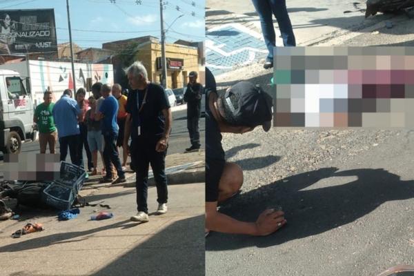 Motociclista morre em colisão com caminhão no Centro de Teresina