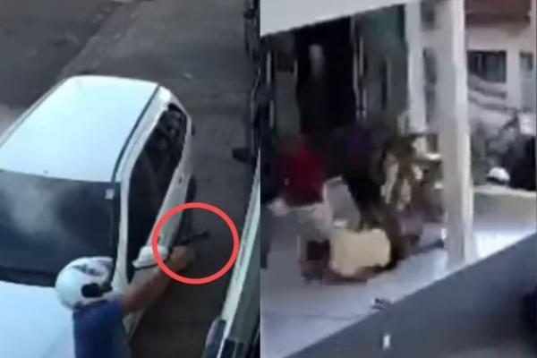Suspeitos de facção são baleados em ataque registrado por câmeras no Piauí