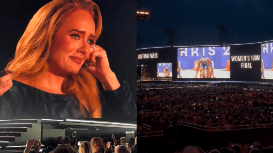 Adele interrompe show em Munique para assistir à final de prova da natação nas Olimpíadas