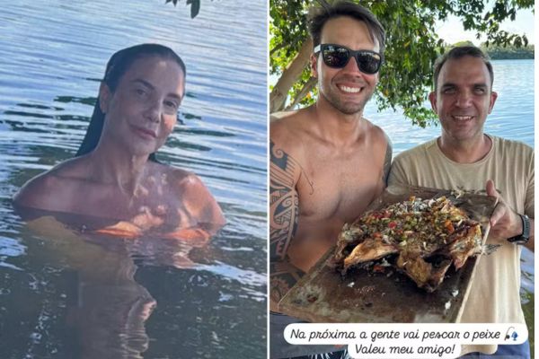 Linda ao natural, Ivete esbanja beleza no Rio São Francisco