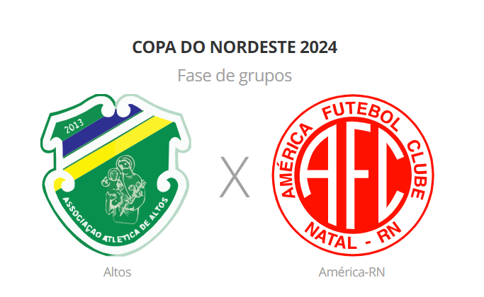 Altos enfrenta América-RN pela Copa do Nordeste neste sábado (23)