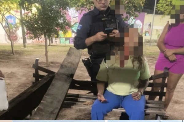 Estrutura de madeira desaba no Parque da Cidadania e fere mãe e filho