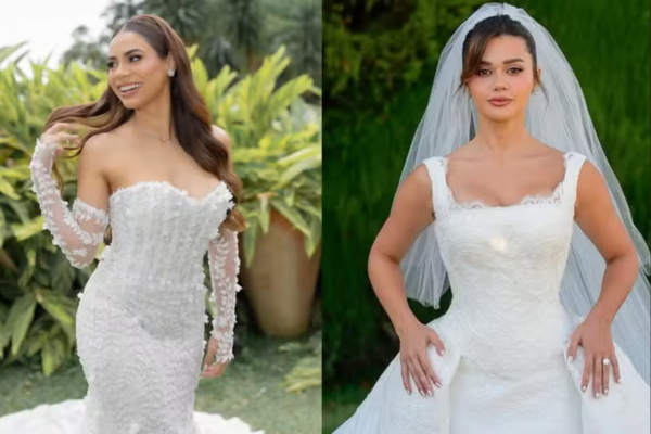 Vestidos de noiva de Lexa e Franciny Ehlke roubam a cena com estilos opostos e cheios de personalida